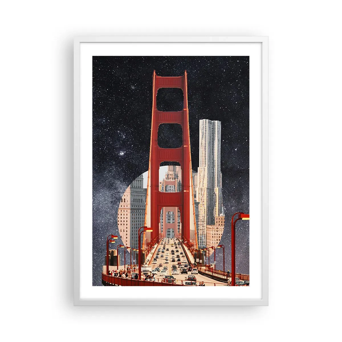 Affiche dans un cadre blanc - Poster - Toujours au centre - 50x70 cm