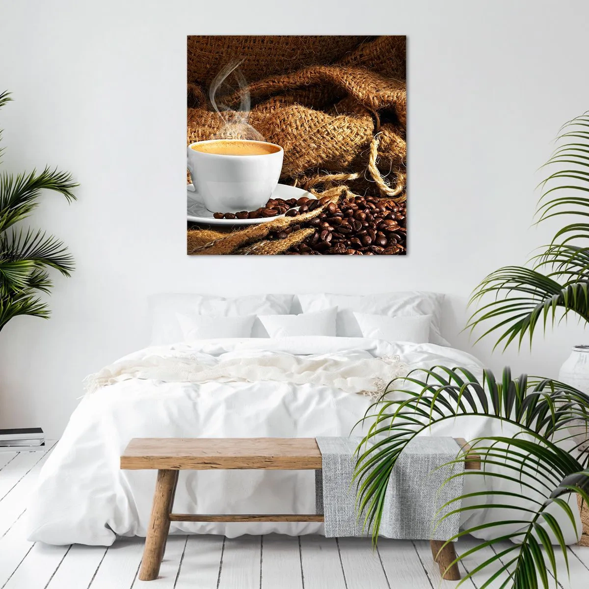 Impression sur toile - Image sur toile - L'odeur du moka et la densité du miel liquide - 40x40 cm