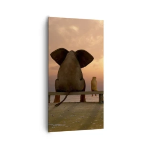 Impression sur toile - Image sur toile - C'est bon de garder le silence ensemble - 65x120 cm