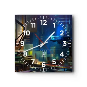 Horloge murale - Pendule murale - Dans le futur proche - 30x30 cm
