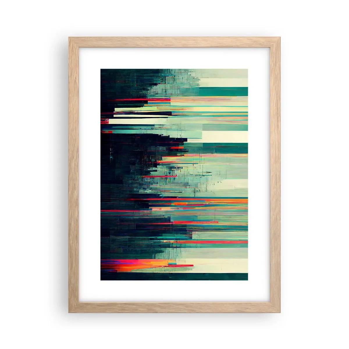 Affiche dans un chêne clair - Poster - Ville futuriste - 30x40 cm