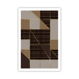 Affiche - Poster - Mozaique de bronze et d'or - 61x91 cm
