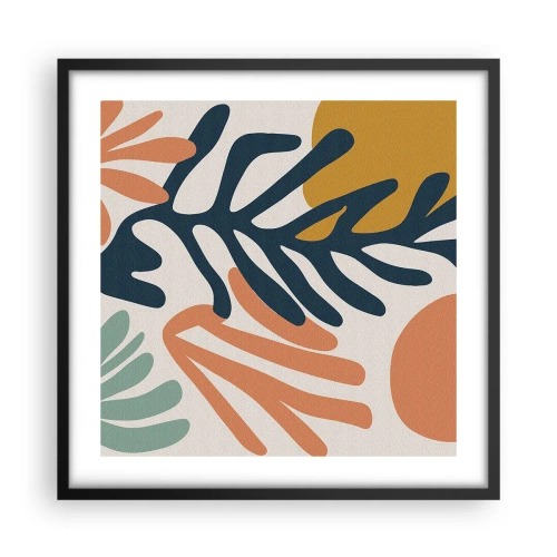 Affiche dans un cadre noir - Poster - Mers de corail - 50x50 cm