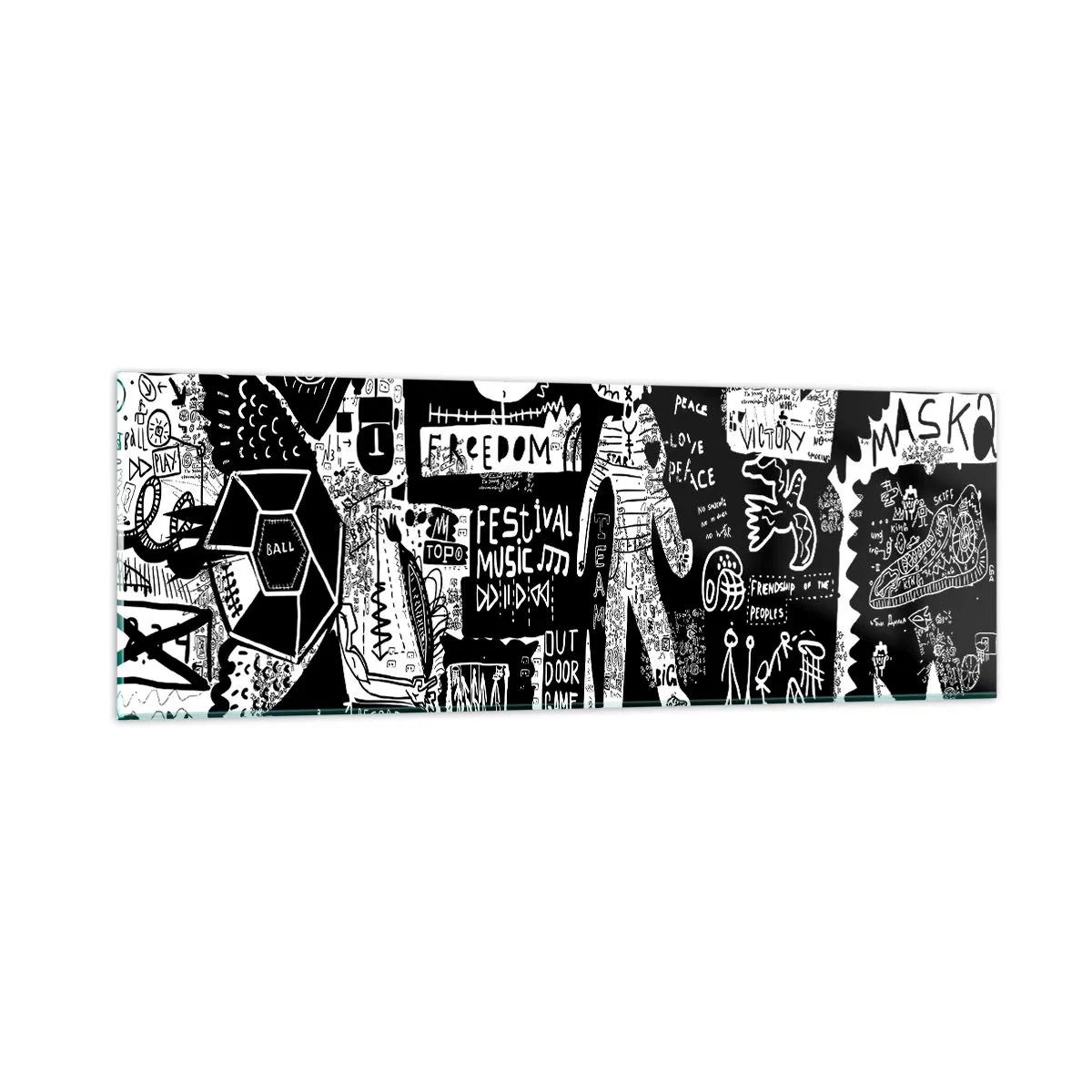 Impression sur verre - Image sur verre - Jeunesse spirituelle de loi et de joie - 90x30 cm