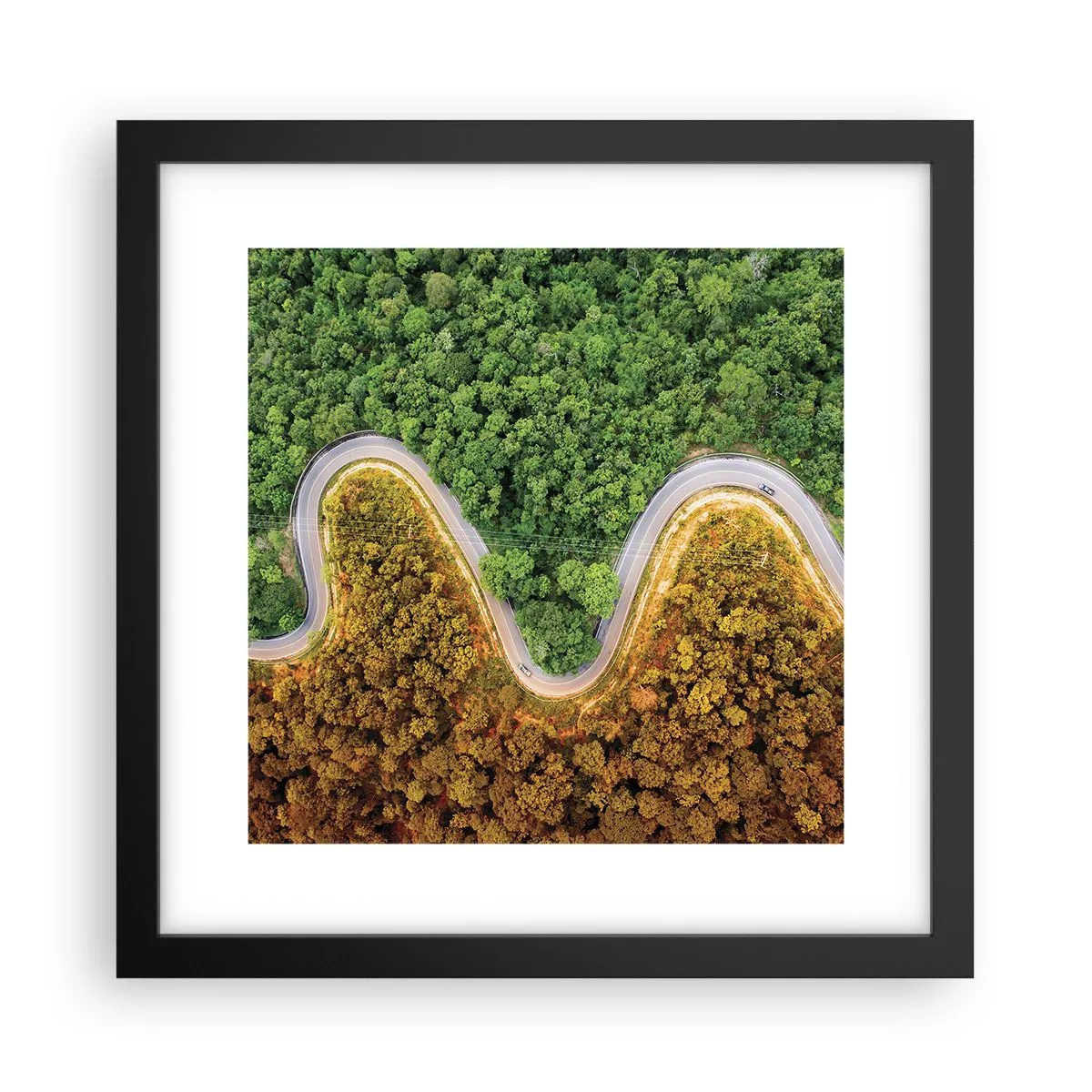 Affiche dans un cadre noir - Poster - Frontieres et differences - 30x30 cm