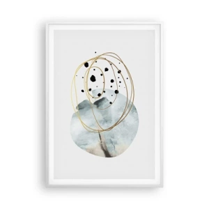 Affiche dans un cadre blanc - Poster - Emmêlement de l'espace - 70x100 cm