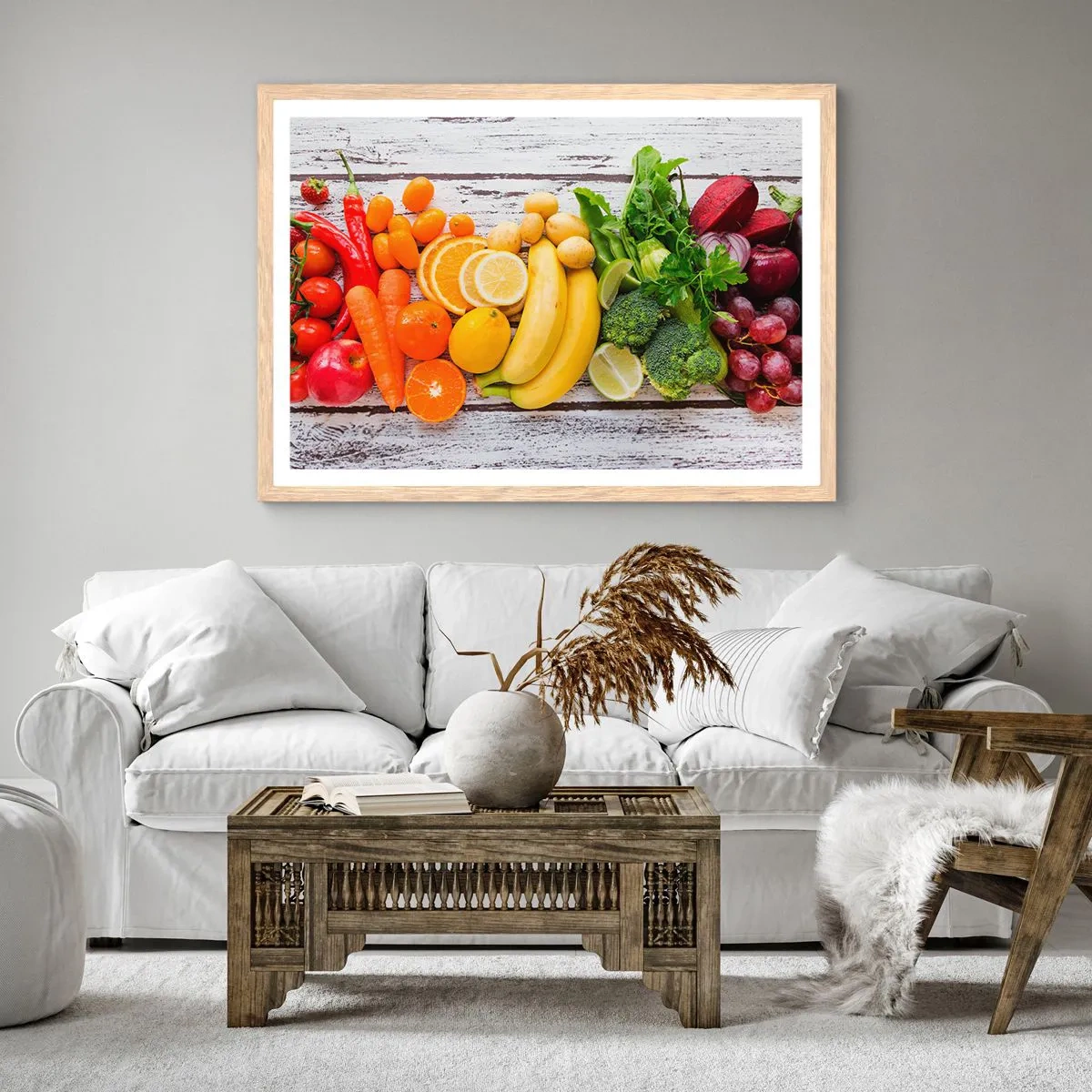 Affiche dans un chêne clair - Poster - Ce n'est pas suffisant? - 50x40 cm