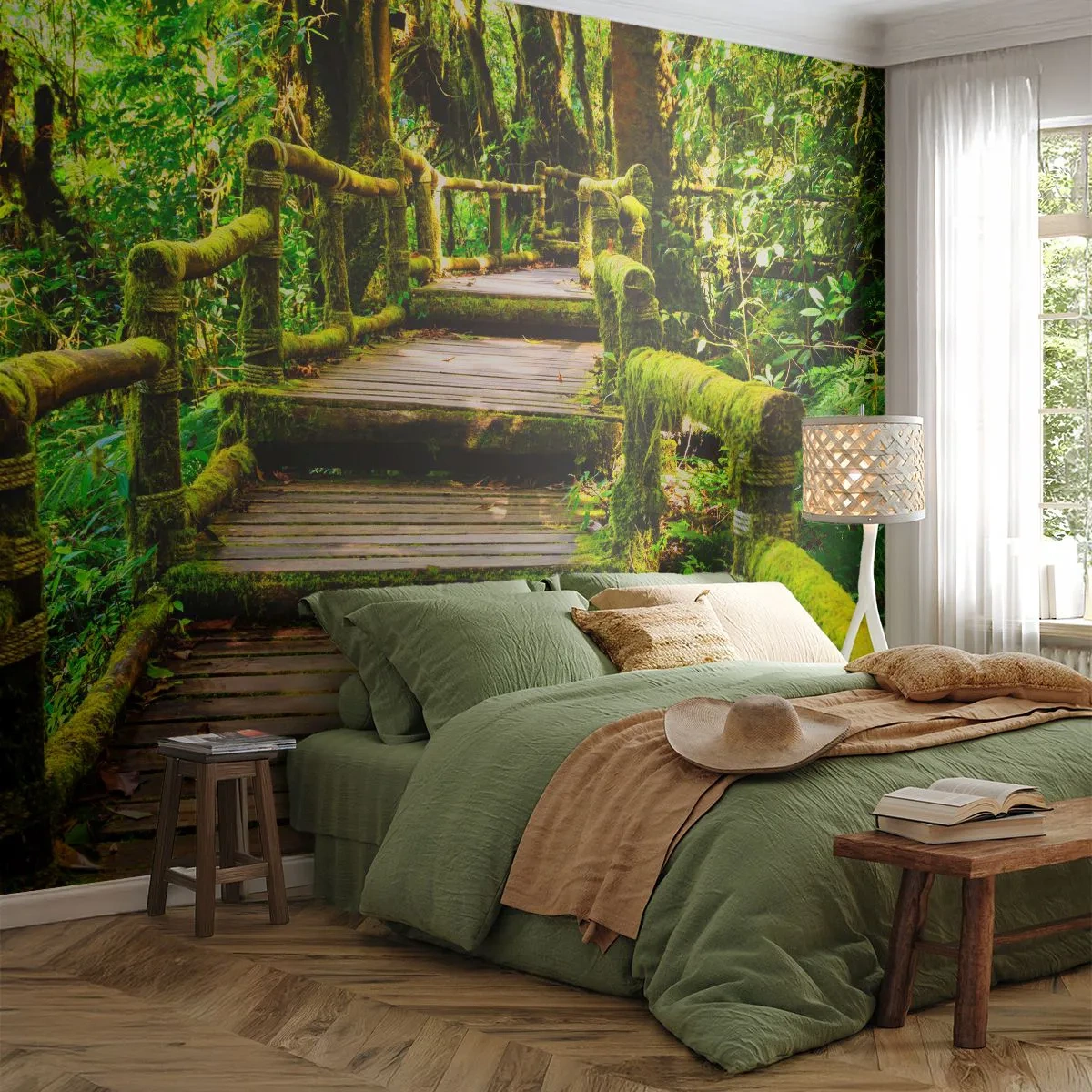 Papier Peint Photo Standard Eco - Un couloir de verdure - Nature, Paysage, Forêt - 400x280 cm
