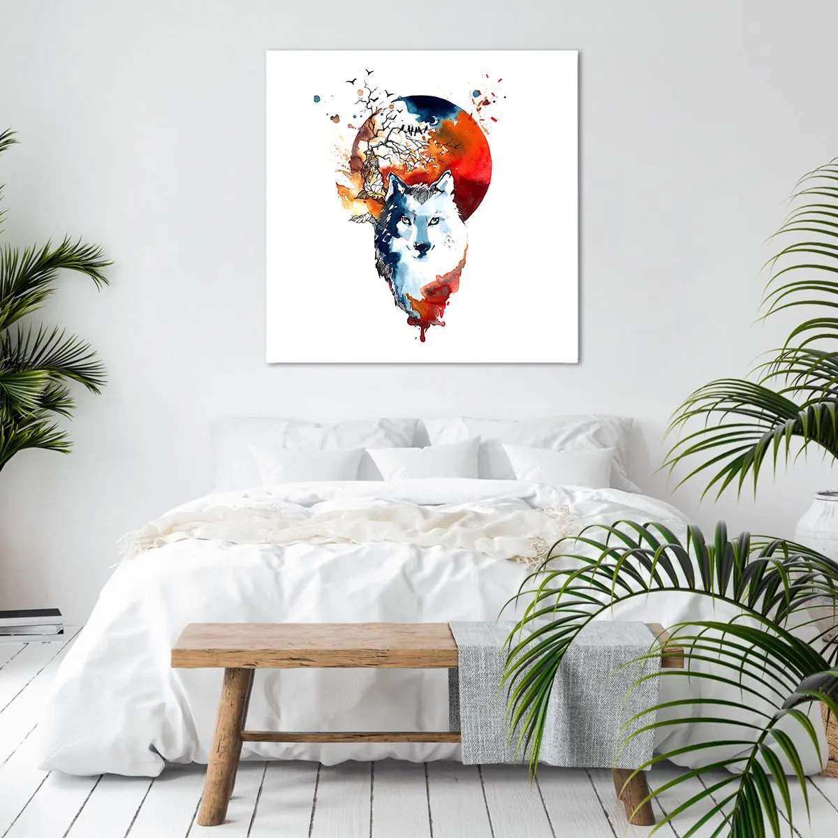 Impression sur toile - Image sur toile - Nez à nez avec la nuit - 60x60 cm