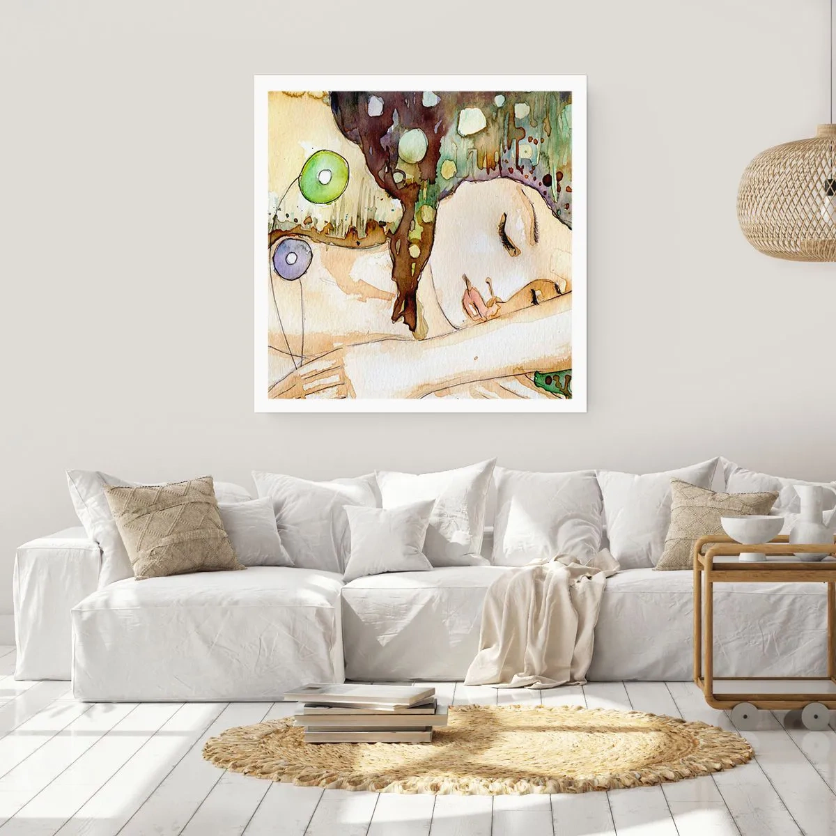 Affiche - Poster - Un rêve violet émeraude - 50x50 cm