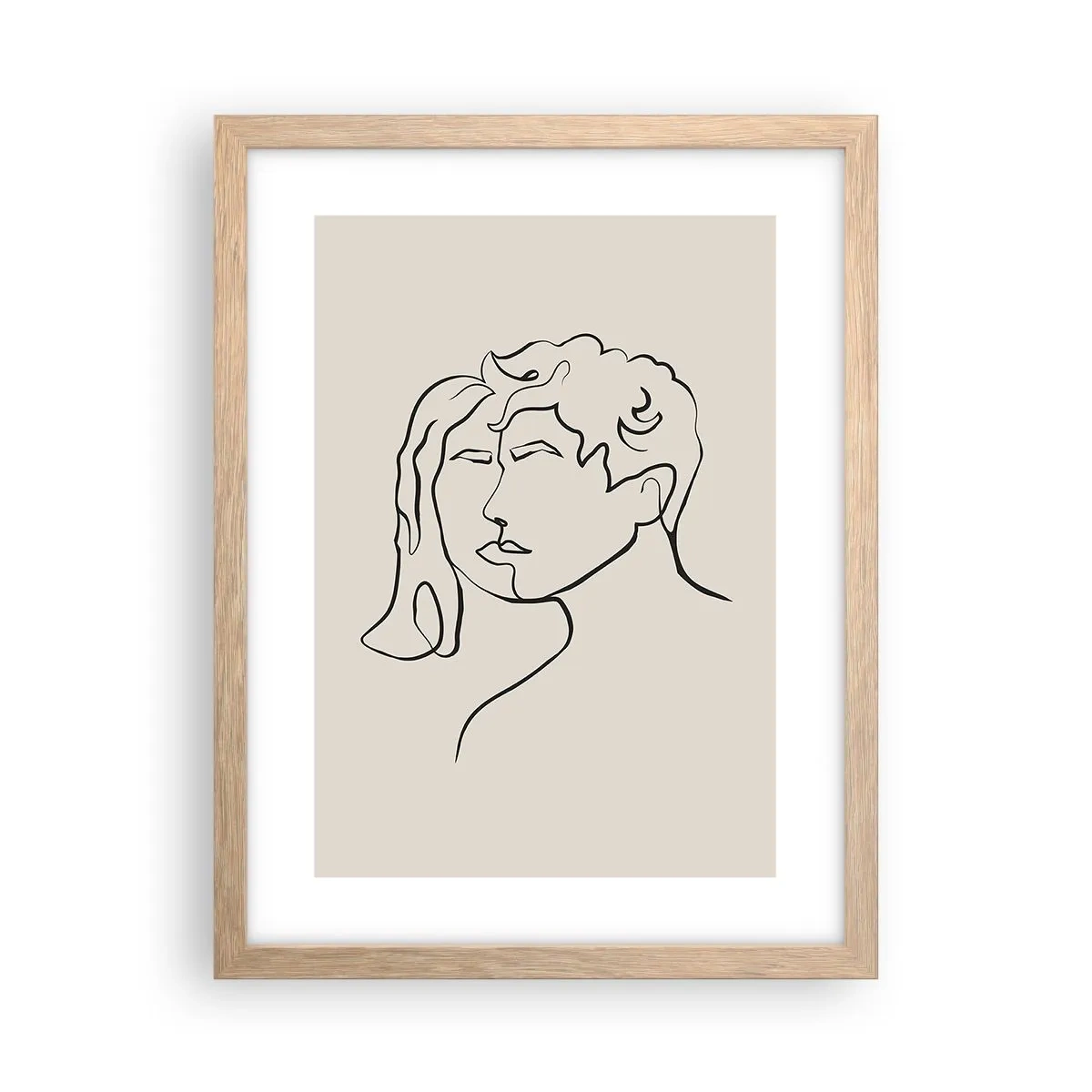 Affiche dans un chêne clair - Poster - Et l'unité est apparue - 30x40 cm