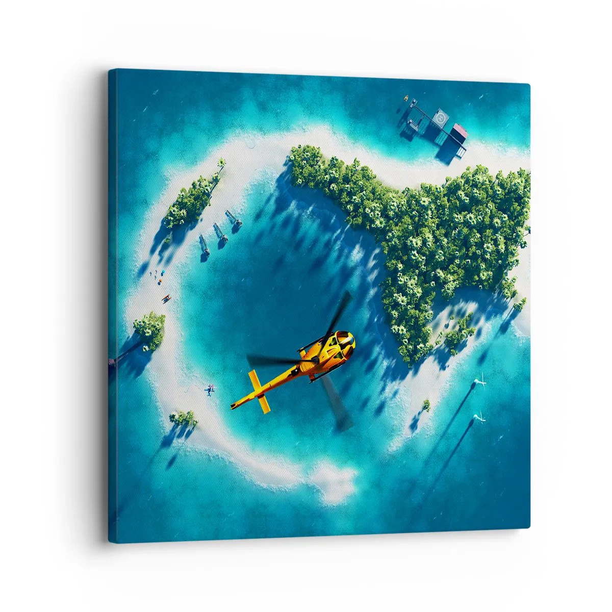 Impression sur toile - Image sur toile - Achetez-vous une île - 30x30 cm