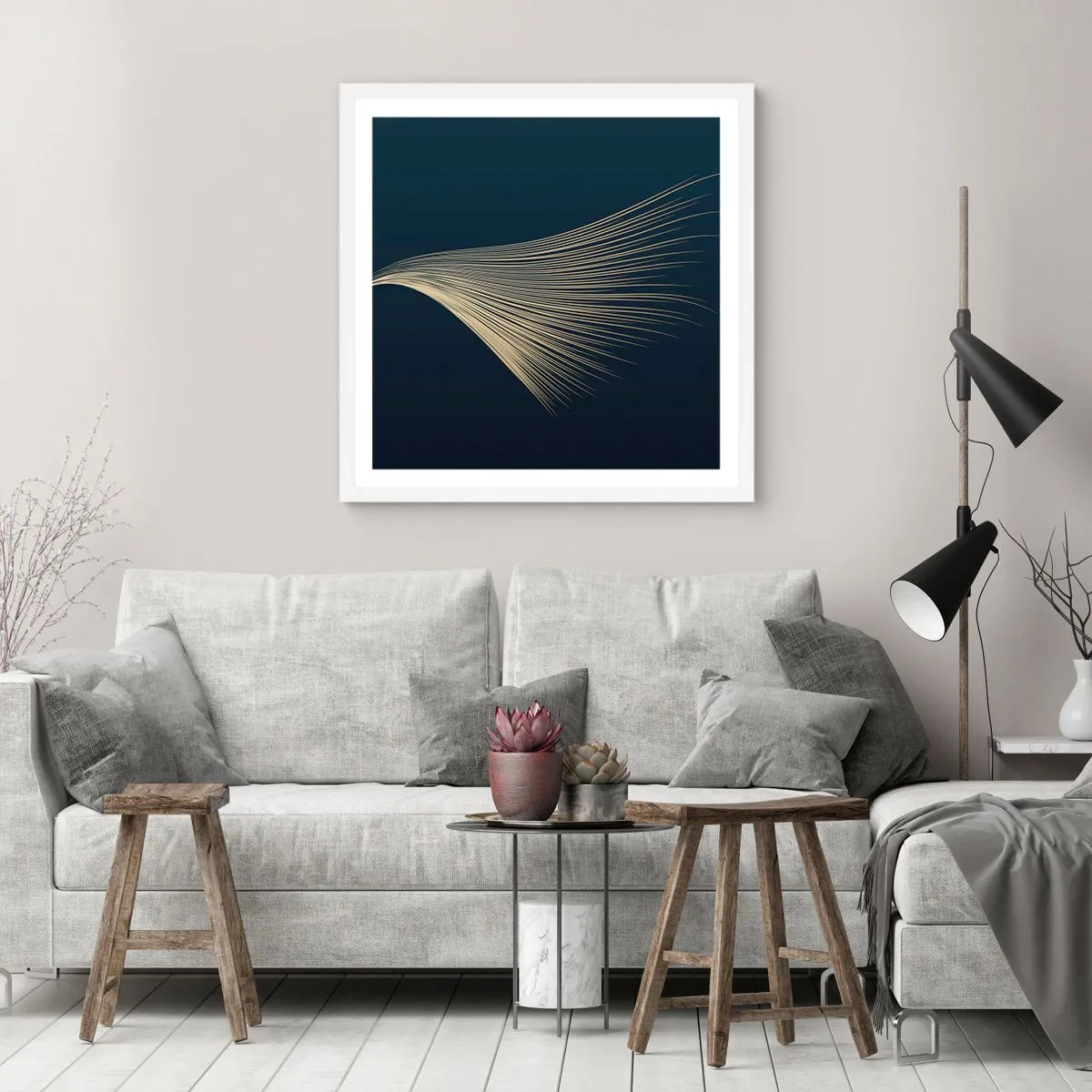 Affiche dans un cadre blanc - Poster - Comme les cheveux d'un ange - 30x30 cm