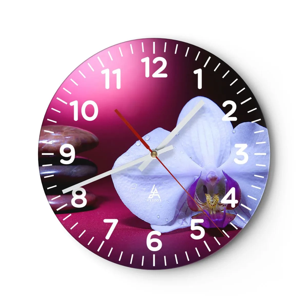 Horloge murale - Pendule murale - Une étude de fraîcheur en violet - 40x40 cm
