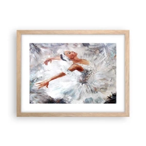 Affiche dans un chêne clair - Poster - Délicat et léger comme du tulle - 40x30 cm