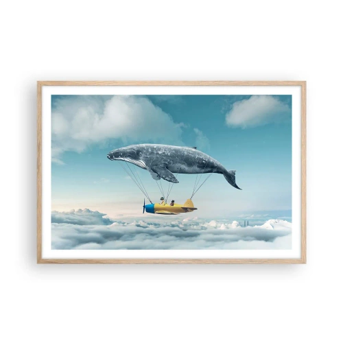 Affiche dans un chêne clair - Poster - Pourquoi pas? - 91x61 cm