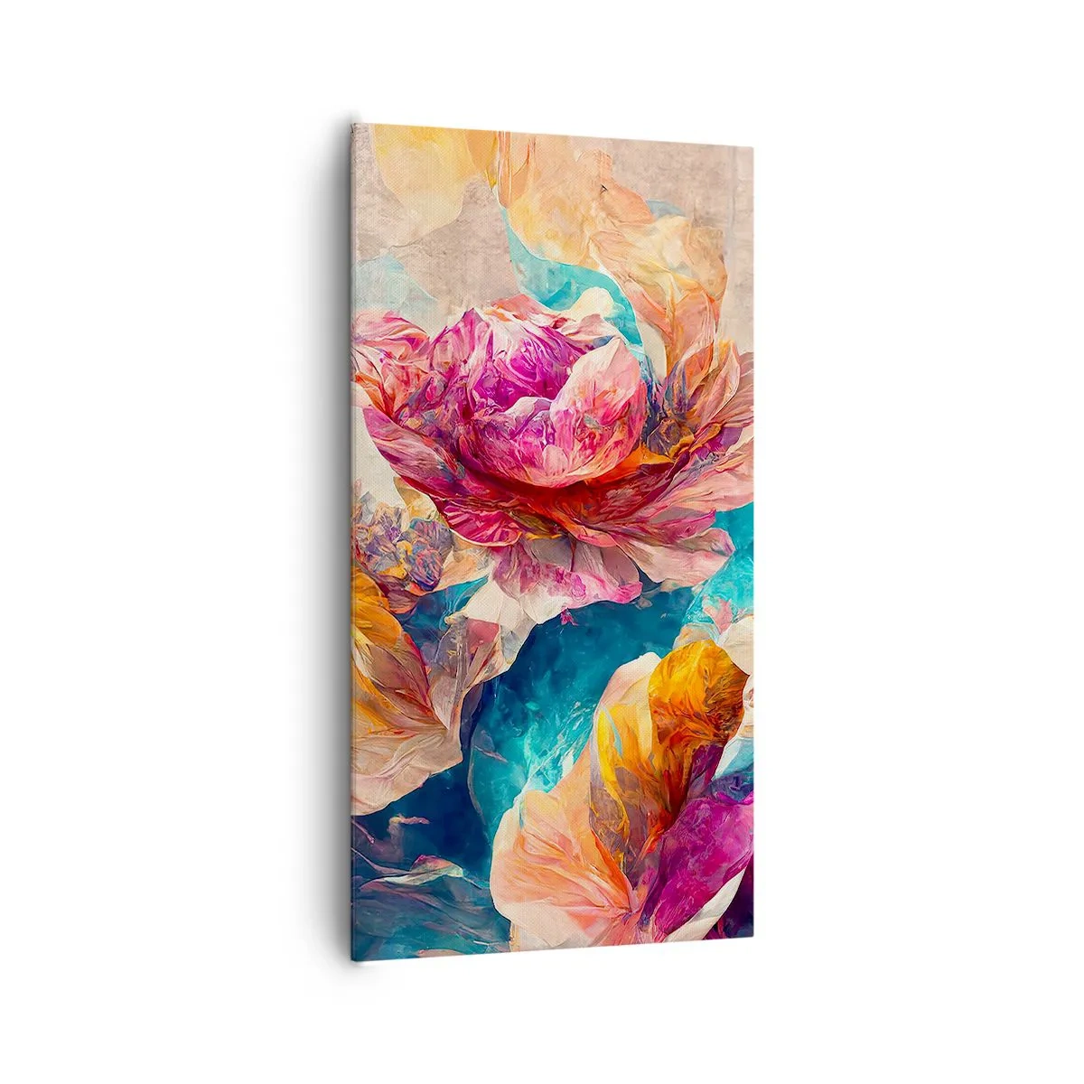 Impression sur toile - Image sur toile - Splendeur colorée du bouquet - 65x120 cm
