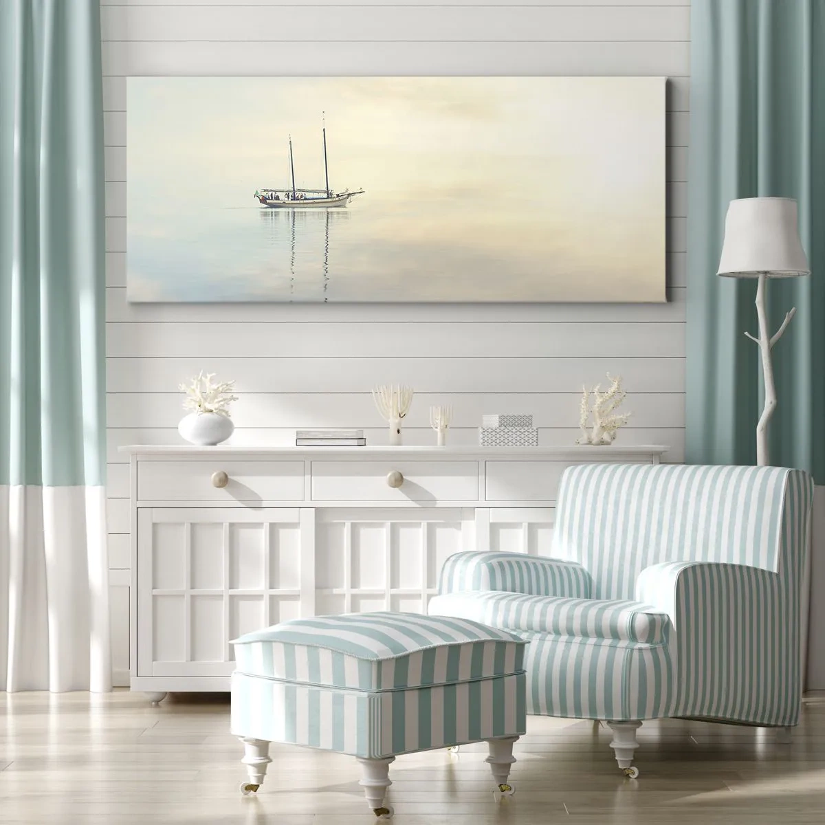 Impression sur toile - Image sur toile - Dans une mer de silence - 90x30 cm
