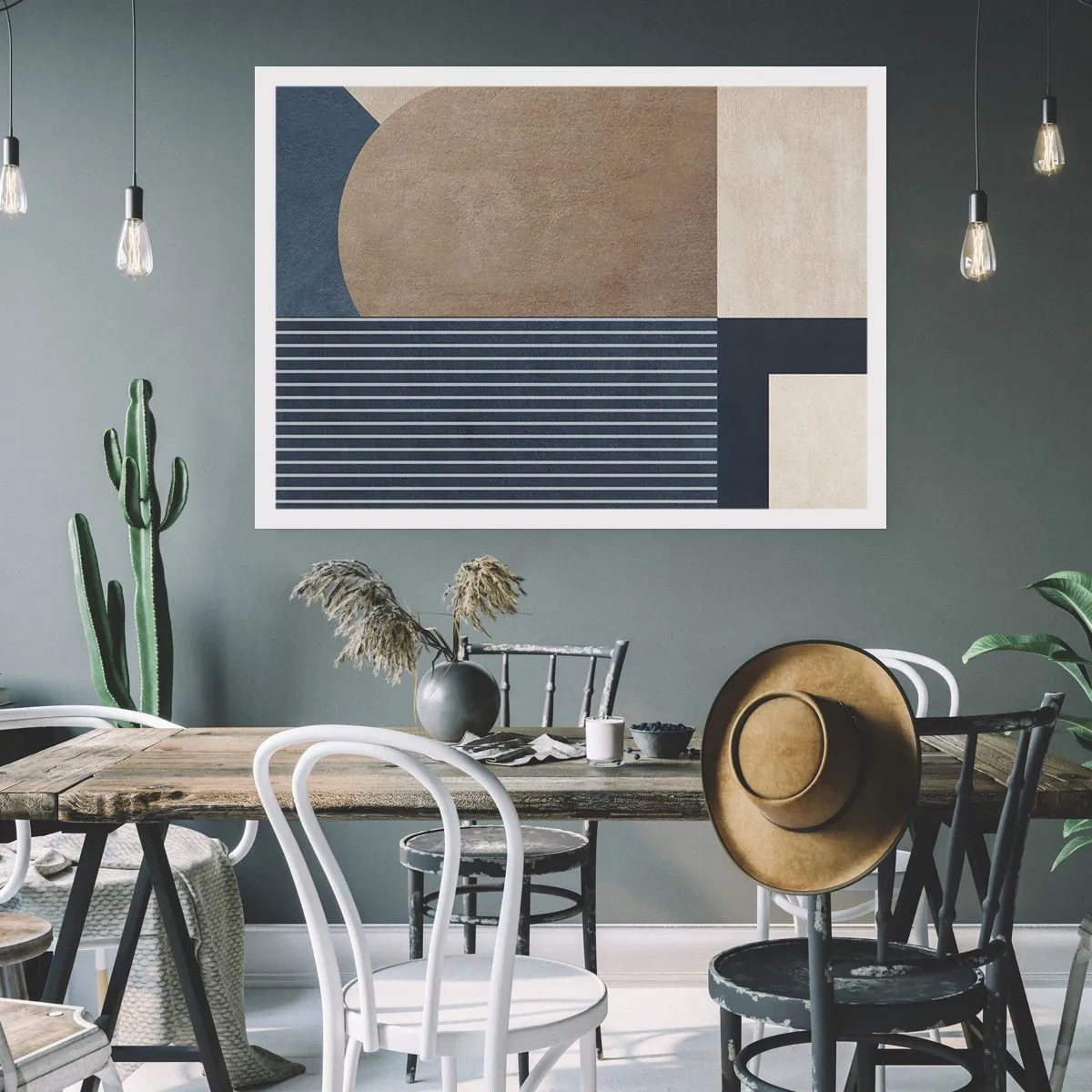 Affiche - Poster - Composition simple et en rondeur - 50x40 cm