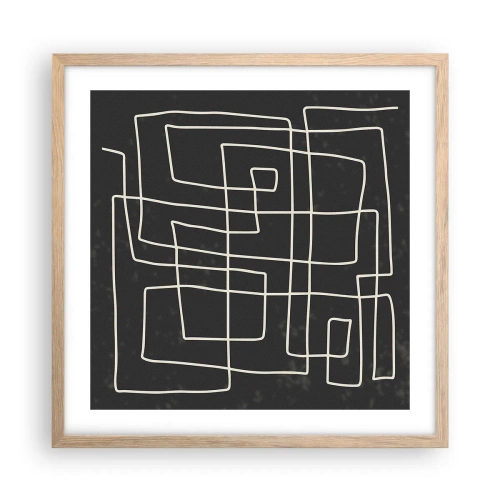 Affiche dans un chêne clair - Poster - Pas aussi simple - 50x50 cm