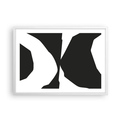 Affiche dans un cadre blanc - Poster - Positif négatif - 70x50 cm