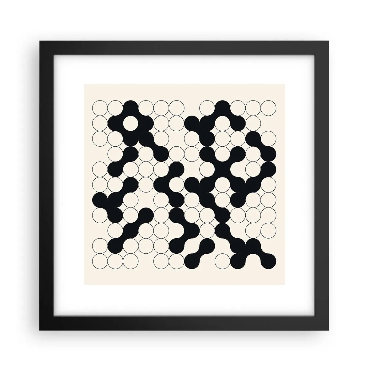 Affiche dans un cadre noir - Poster - Jeu chinois – variation - 30x30 cm