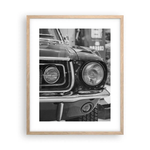 Affiche dans un chêne clair - Poster - Conduire dur - 40x50 cm