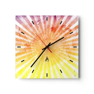Horloge murale - Pendule murale - Levant et couchant - 40x40 cm