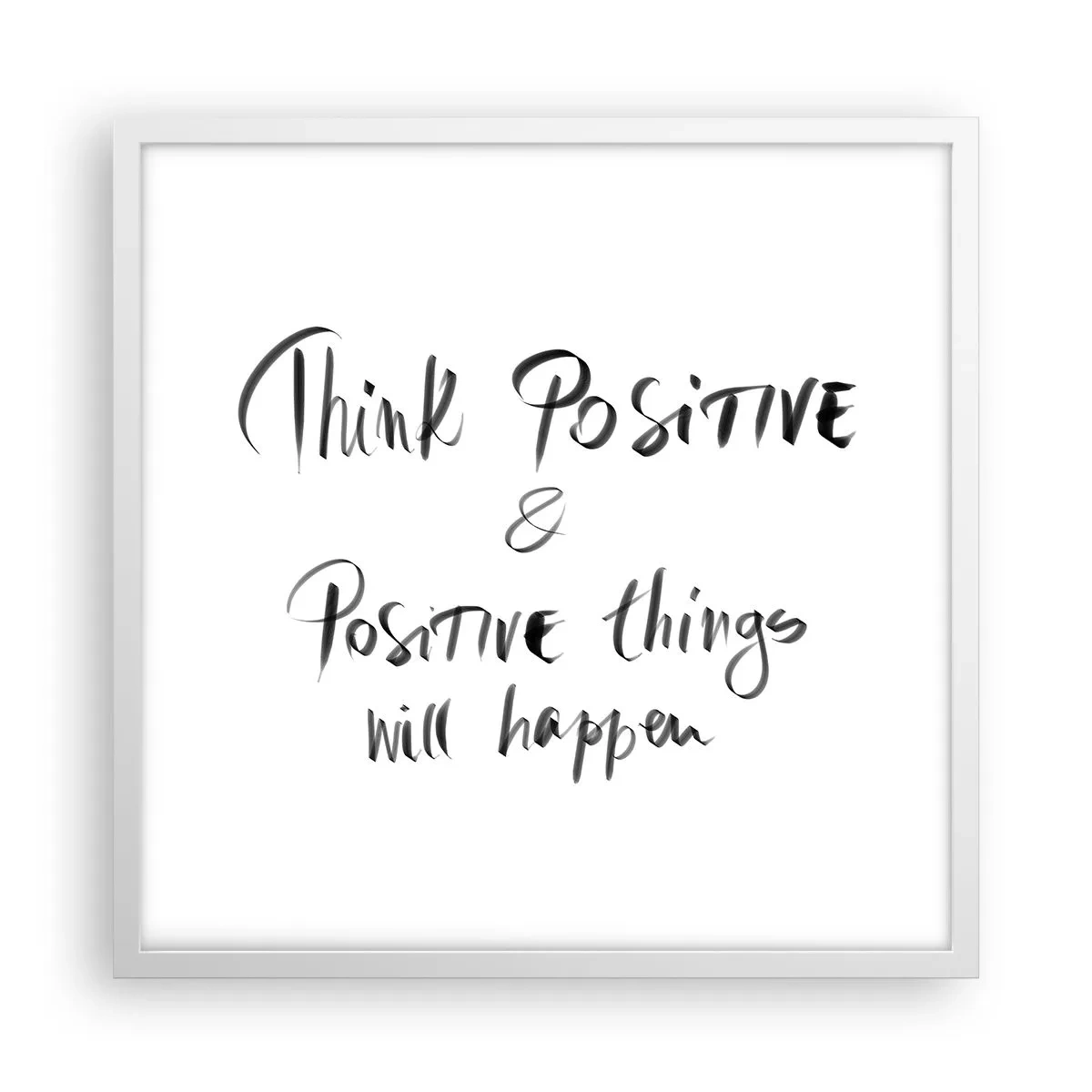 Affiche dans un cadre blanc - Poster - Comment vivre? - 50x50 cm