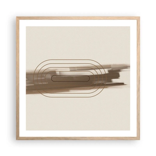 Affiche dans un chêne clair - Poster - Parfum de gris - 60x60 cm