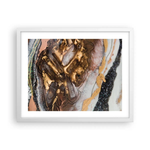 Affiche dans un cadre blanc - Poster - Élément de la terre - 50x40 cm