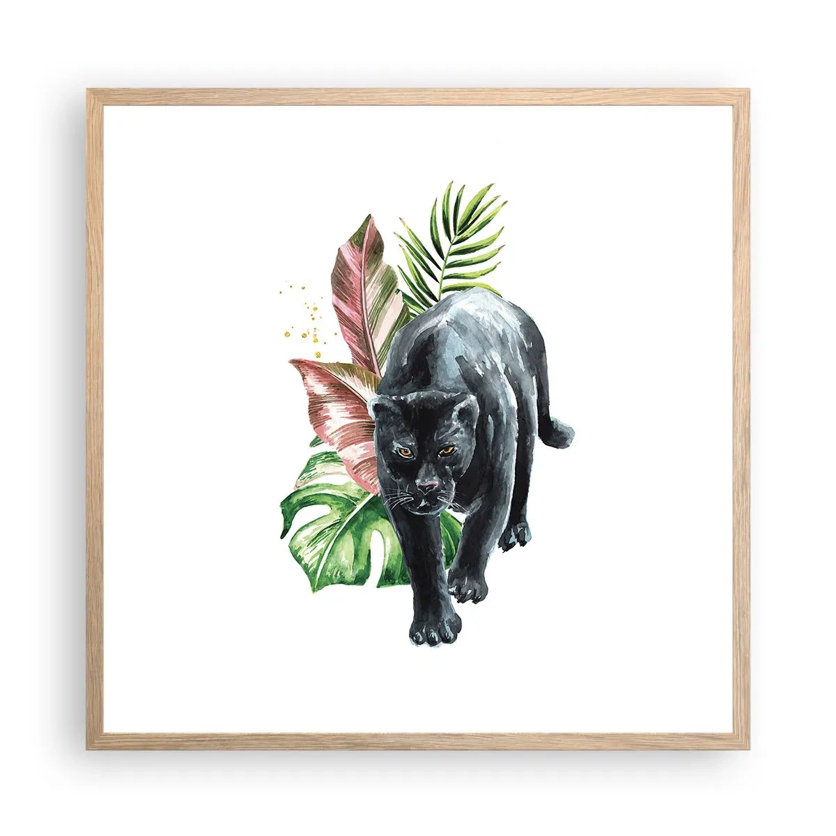 Affiche dans un chêne clair - Poster - Sauvagerie du coeur - 60x60 cm