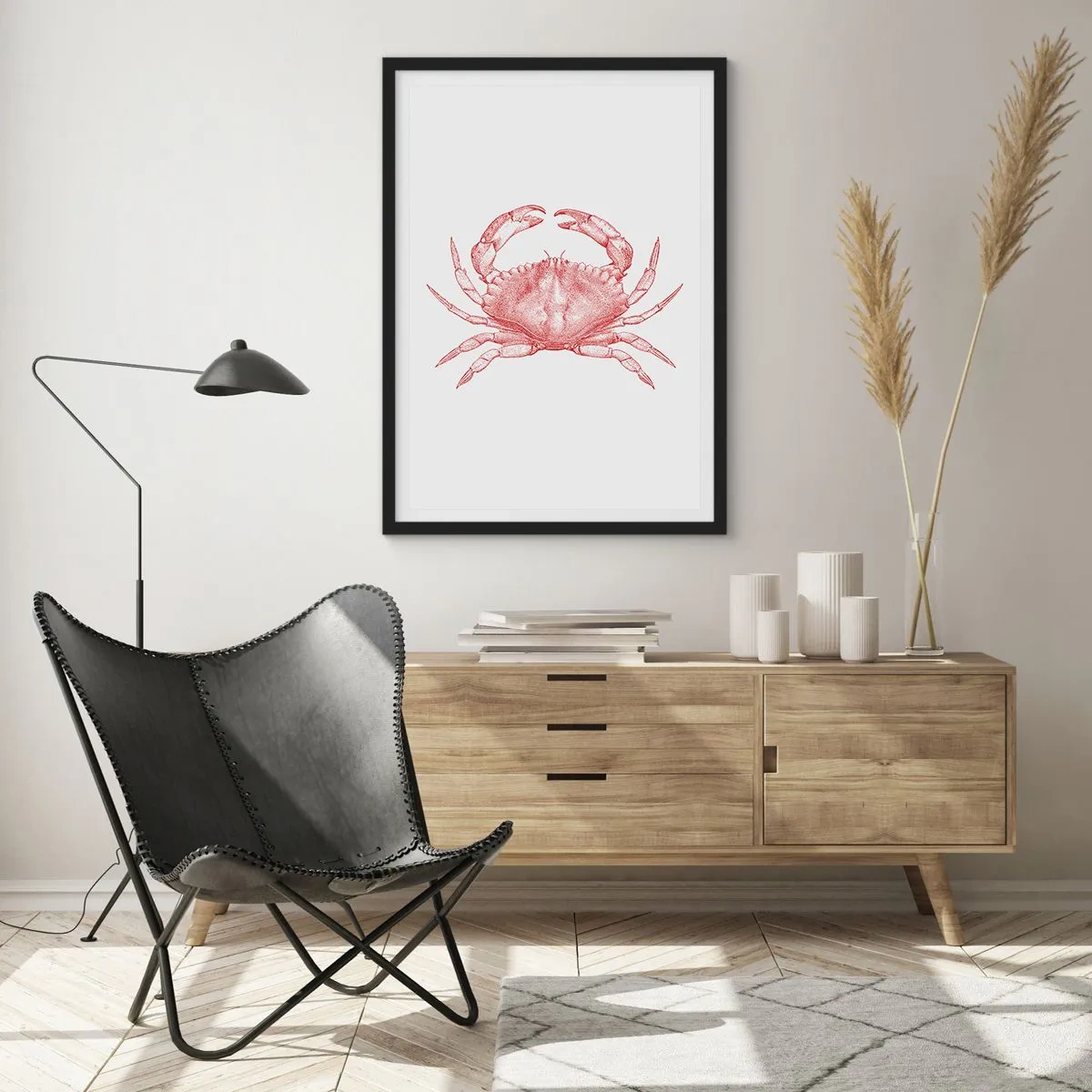Affiche dans un cadre noir - Poster - Le crabe des crabes - 61x91 cm