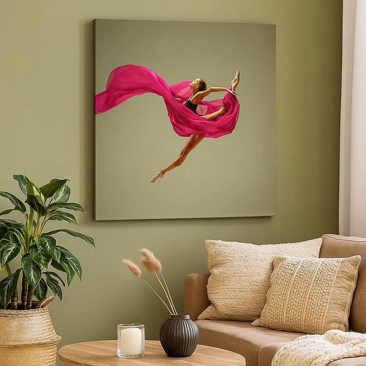 Impression sur toile - Image sur toile - Flamme dansante - 30x30 cm