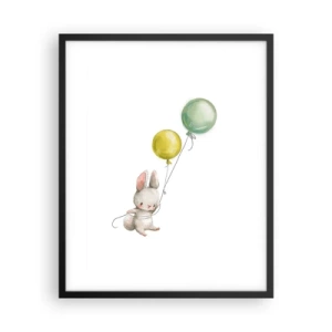 Affiche dans un cadre noir - Poster - Moi aussi je vole! - 40x50 cm