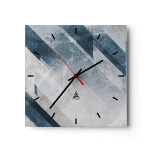 Horloge murale - Pendule murale - Composition spatiale - mouvement gris - 40x40 cm