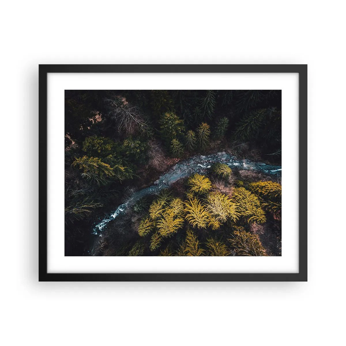 Affiche dans un cadre noir - Poster - De plus en plus vite - 50x40 cm