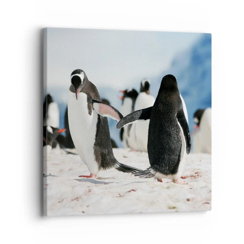 Impression sur toile - Image sur toile - Danser dans la neige - 30x30 cm