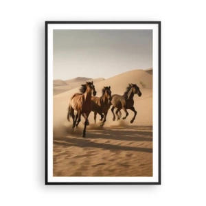 Affiche dans un cadre noir - Poster - Libre comme le vent - 70x100 cm