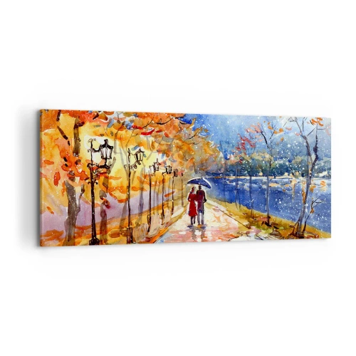 Impression sur toile - Image sur toile - Ensemble jusqu'au bout du temps - 100x40 cm