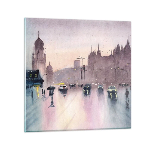 Impression sur verre - Image sur verre - Dans une brume pluvieuse - 30x30 cm