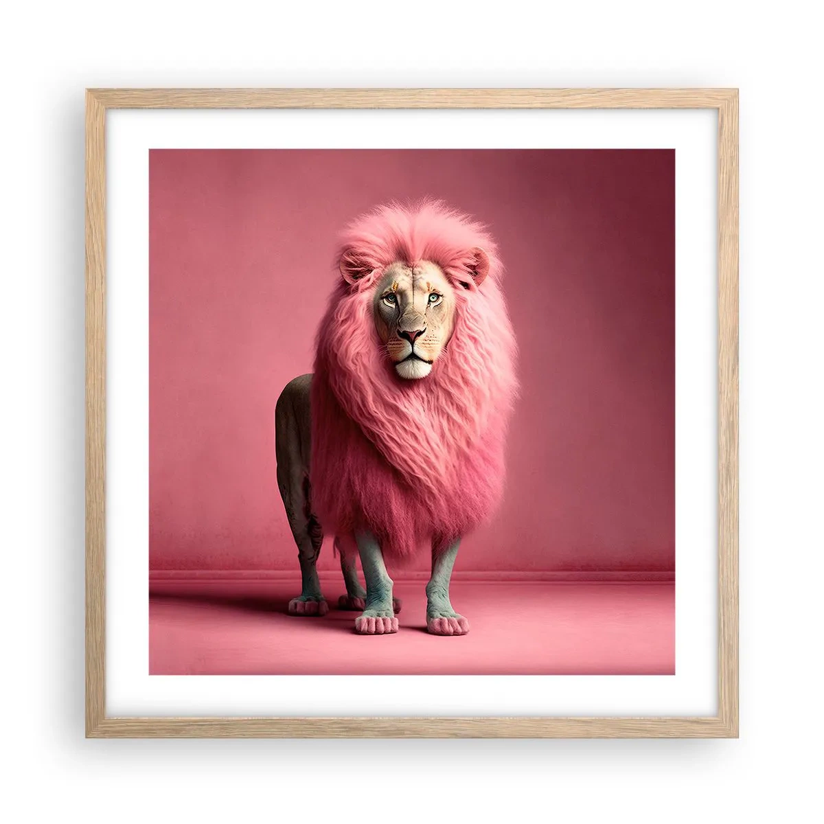 Affiche dans un chêne clair - Poster - Et tu n'as plus peur - 50x50 cm