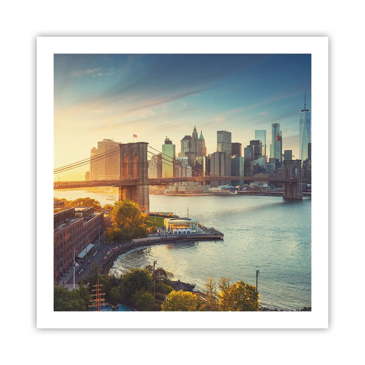 Affiche - Poster - L'aube de la grande ville - 60x60 cm