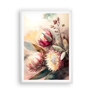 Affiche dans un cadre blanc - Poster - De profil et de face - 70x100 cm