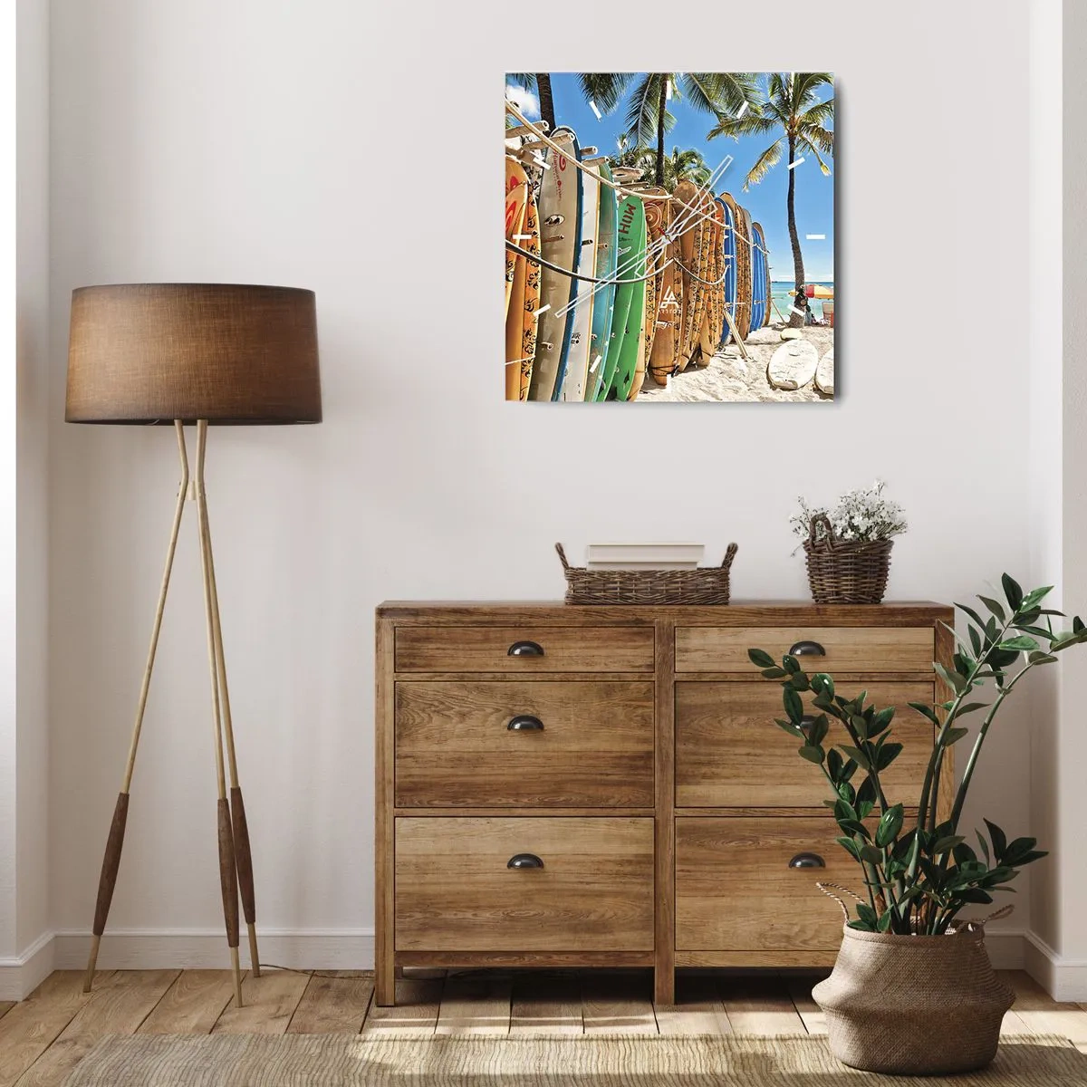 Horloge murale - Pendule murale - Jeux ensoleillés - 30x30 cm