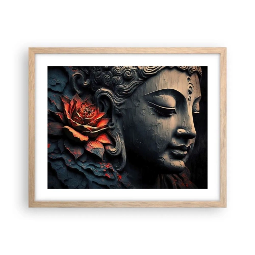 Affiche dans un chêne clair - Poster - En harmonie avec le monde - 50x40 cm