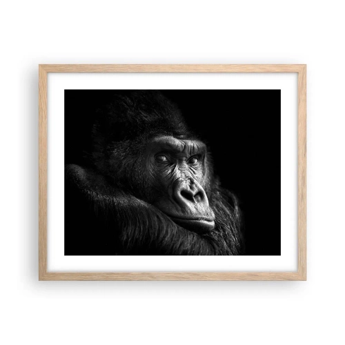 Affiche dans un chêne clair - Poster - Et qu'est-ce que tu regardes? - 50x40 cm