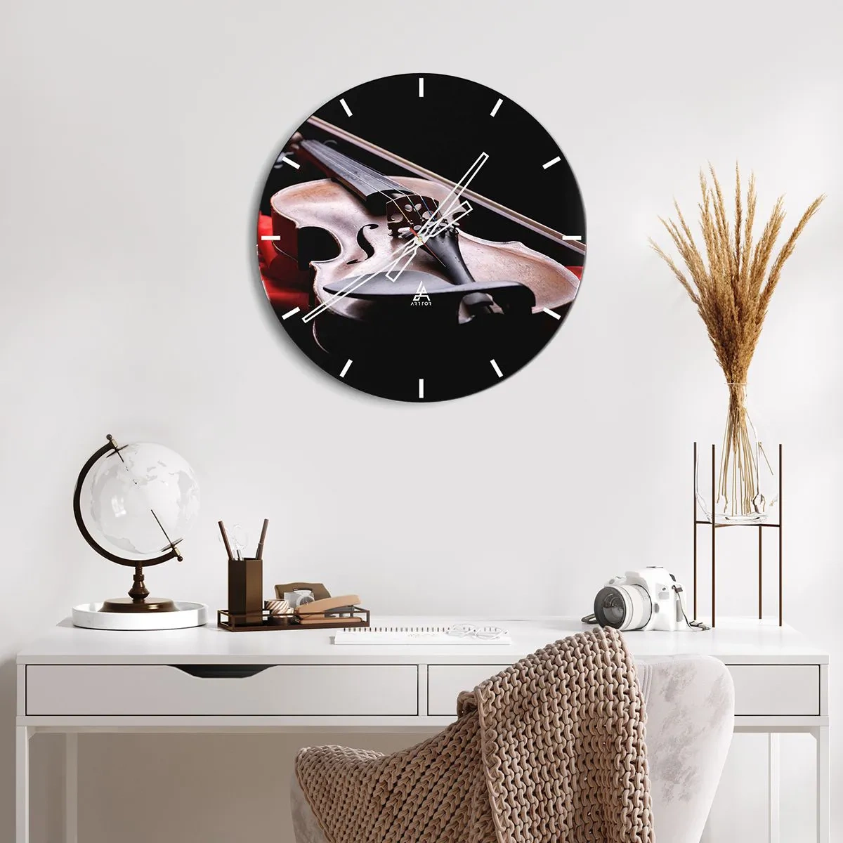 Horloge murale - Pendule murale - Musique des sentiments - 30x30 cm
