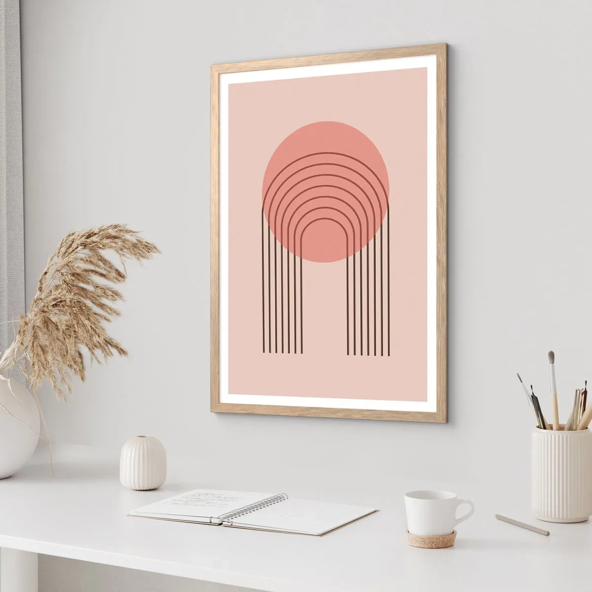 Affiche dans un chêne clair - Poster - Attraction irrésistible - 50x70 cm