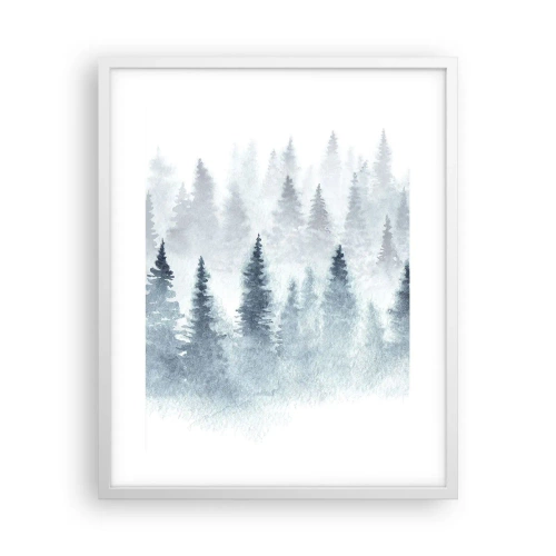 Affiche dans un cadre blanc - Poster - Enveloppé de brouillard - 40x50 cm